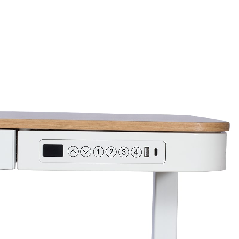 CR-118 E Ергономично бюро с електрическо регулиране на височината - бук-бял